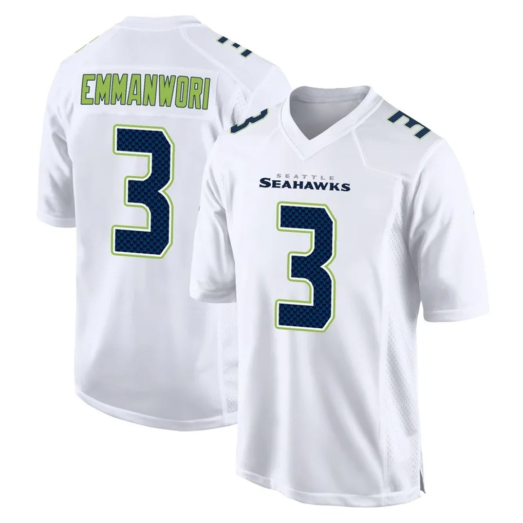 S.Seahawks #3 Nick Emmanwori Player White Tundra Fashion Home Game Ldoa Stitched Jerseys