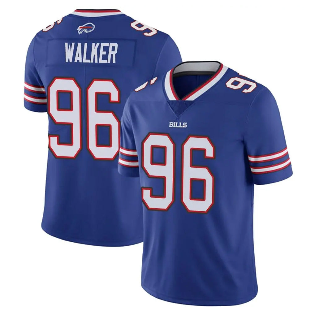 B.Bills #96 Deone Walker Player Royal Vapor Untouchable Limited Ldoa Stitched Jerseys
