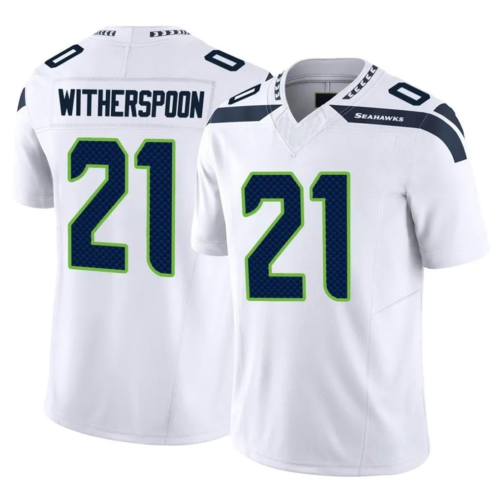 S.Seahawks #21 Devon Witherspoon Player White Limited Vapor F.U.S.E. Home Game Ldoa Stitched Jerseys