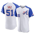 A.Braves #51 Chris Sale Player White City Connect Limited Elite Home Game Ldoa Stitched Jerseys