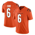 C.Bengals #6 Brian Cook Player Orange Vapor Untouchable Limited Home Game Ldoa Stitched Jerseys