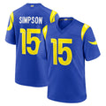 LA.Rams #15 Ty Simpson Player Royal Limited Home Game Ldoa Stitched Jerseys