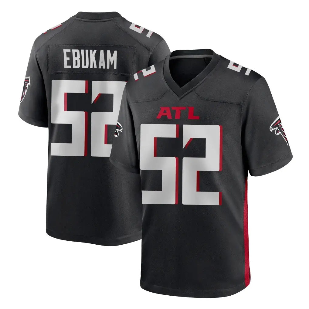 A.Falcons #52 Samson Ebukam Player Black Home Game Ldoa Stitched Jerseys