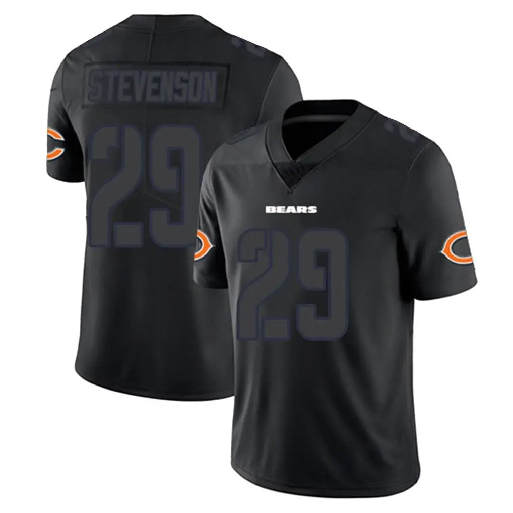 C.Bears #29 Tyrique Stevenson Player Black Impact Limited Game Ldoa Stitched Jerseys