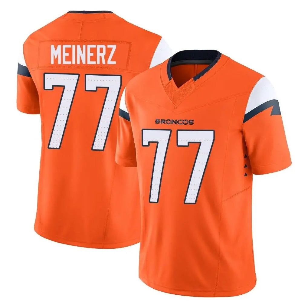 D.Broncos #77 Quinn Meinerz Player Orange Vapor F.U.S.E. Limited Home Game Ldoa Stitched Jerseys