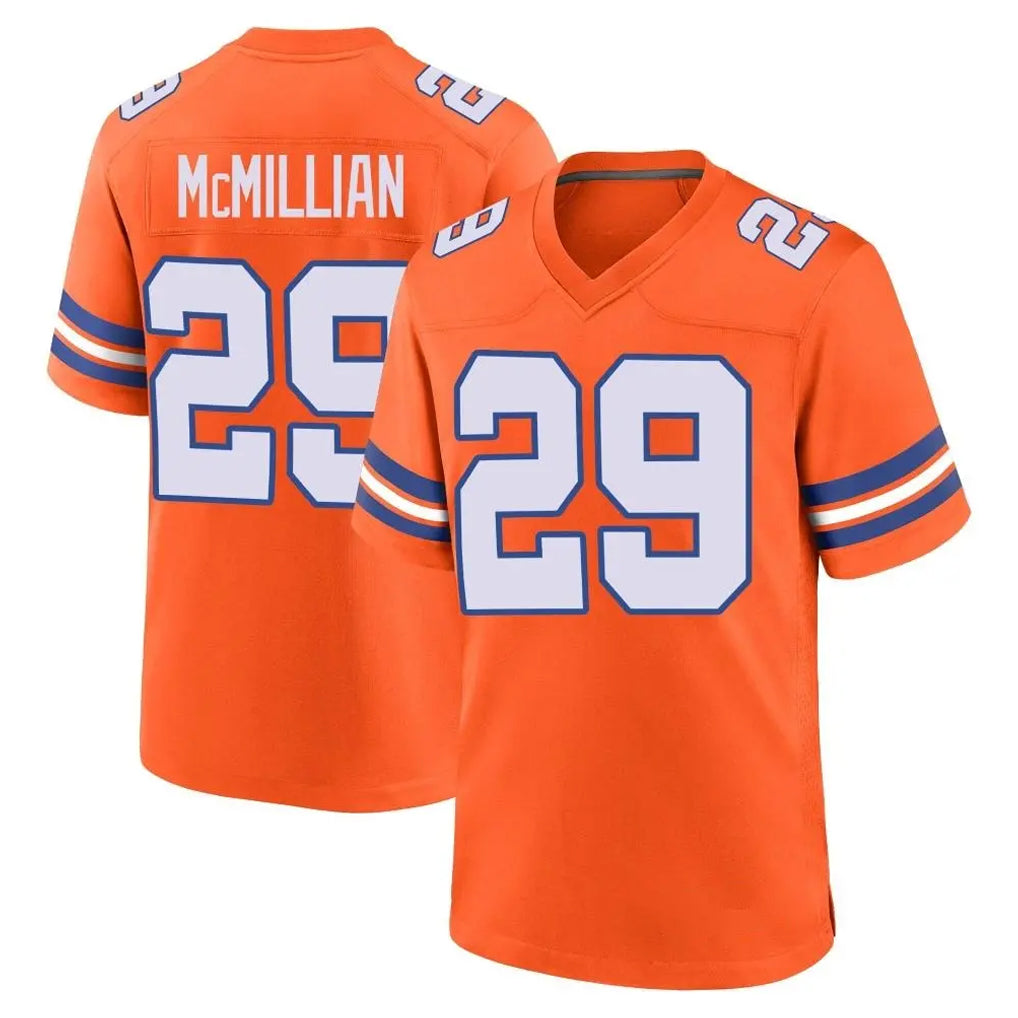 D.Broncos #29 Ja'Quan McMillian Player Orange Alternate Collection Throwback Game Ldoa Stitched Jerseys