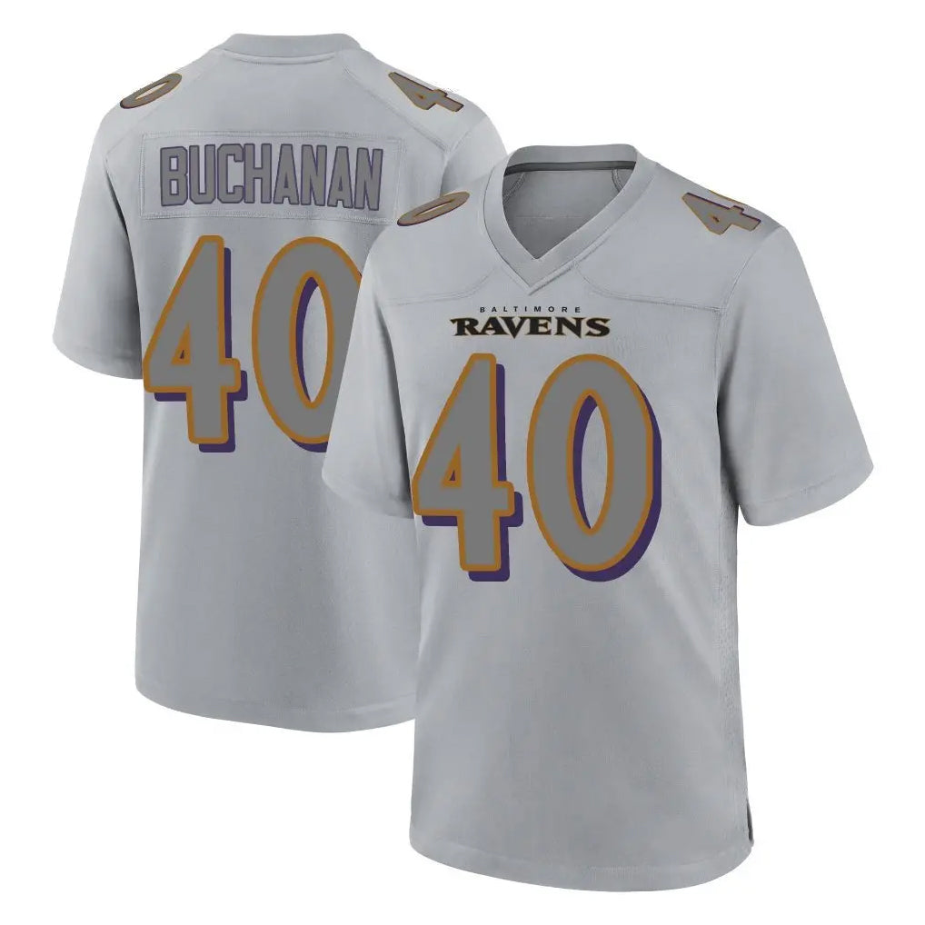 B.Ravens #40 Teddye Buchanan Player Gray Color Rush Vapor Untouchable Game Ldoa Stitched Jerseys