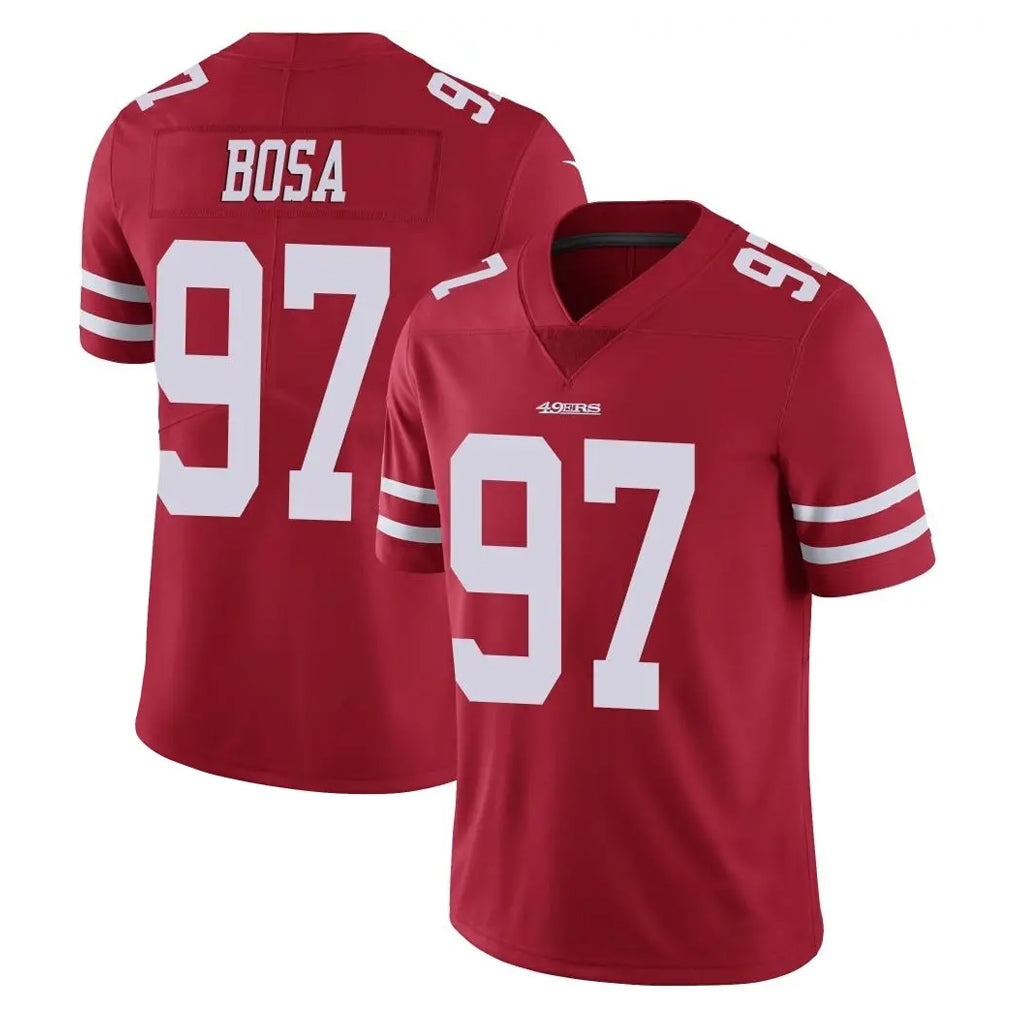 SF.49ers #97 Nick Bosa Player Red Limited Vapor Untouchable Home Game Ldoa Stitched Jerseys