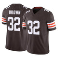 C.Browns #32 Jim Brown Player Brown Vapor F.U.S.E. Limited Home Game Ldoa Stitched Jerseys