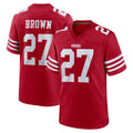 SF.49ers #27 Ji'Ayir Brown Player Red Game Home Ldoa Stitched Jerseys