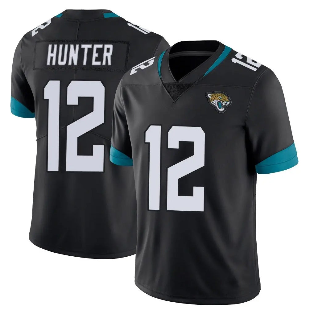 J.Jaguars #12 Travis Hunter Player Black Vapor Untouchable Limited Home Game Ldoa Stitched Jerseys