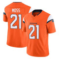D.Broncos #21 Riley Moss Player Orange Vapor F.U.S.E. Limited Home Game Ldoa Stitched Jerseys