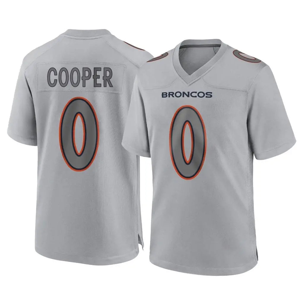 D.Broncos #0 Jonathon Cooper Player Gray Atmosphere Fashion Limited Game Ldoa Stitched Jerseys