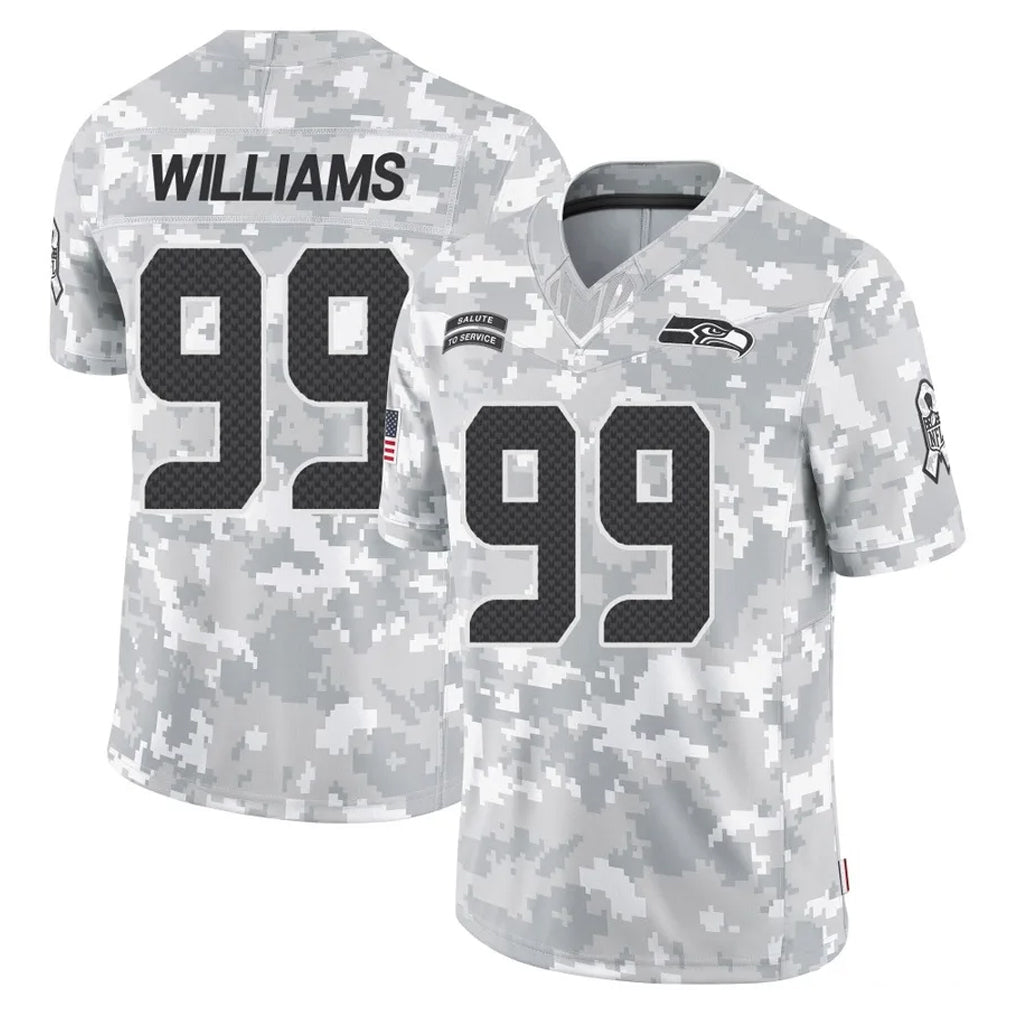 S.Seahawks #99 Leonard Williams Player Arctic Camo Limited Salute To Service Home Game Ldoa Stitched Jerseys