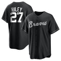 A.Braves #27 Austin Riley Player Black Home Game Ldoa Stitched Jerseys