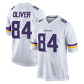M.Vikings #84 Josh Oliver Player White Home Game Ldoa Stitched Jerseys