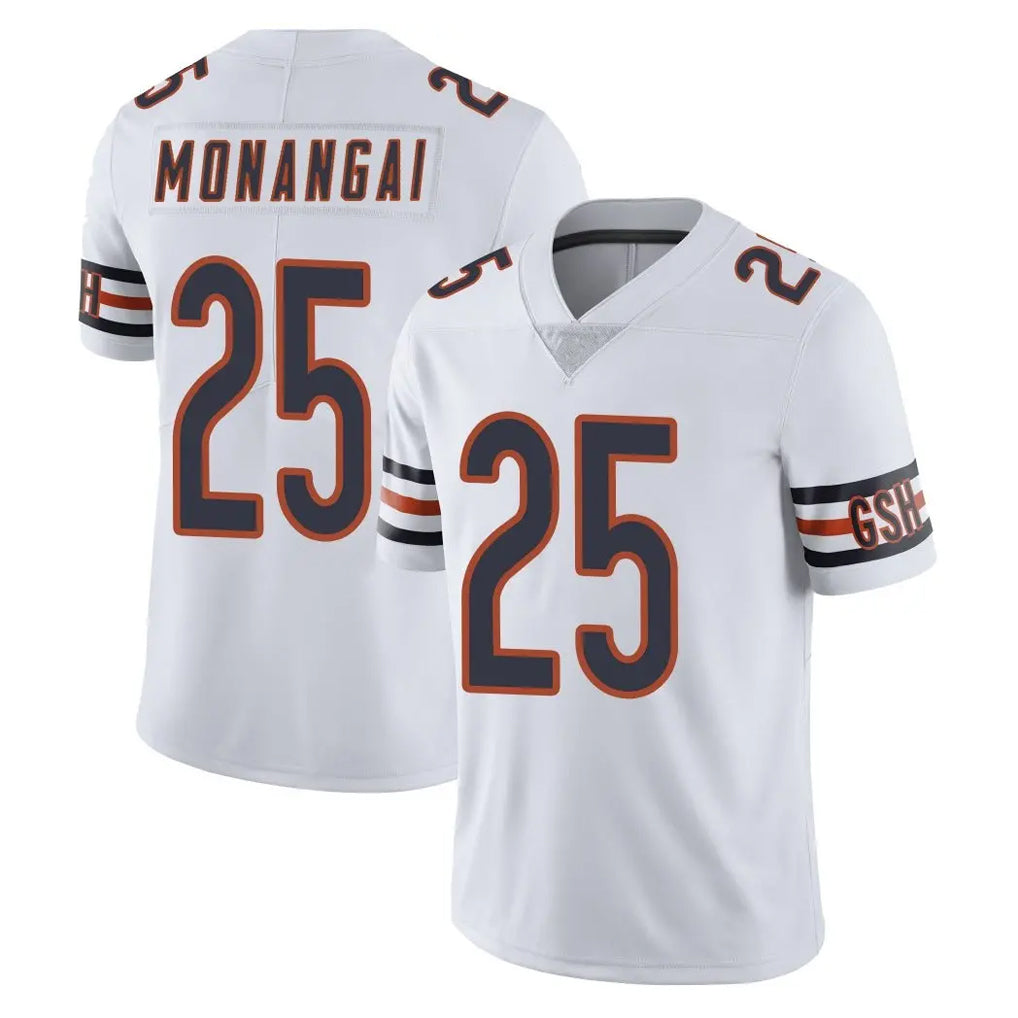 C.Bears #25 Kyle Monangai Player White Vapor Untouchable Limited Home Game Ldoa Stitched Jerseys