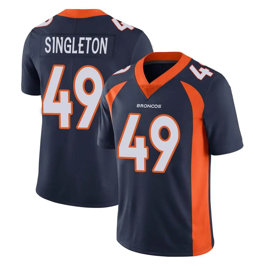D.Broncos #49 Alex Singleton Player Navy Vapor Untouchable Limited Game Ldoa Stitched Jerseys