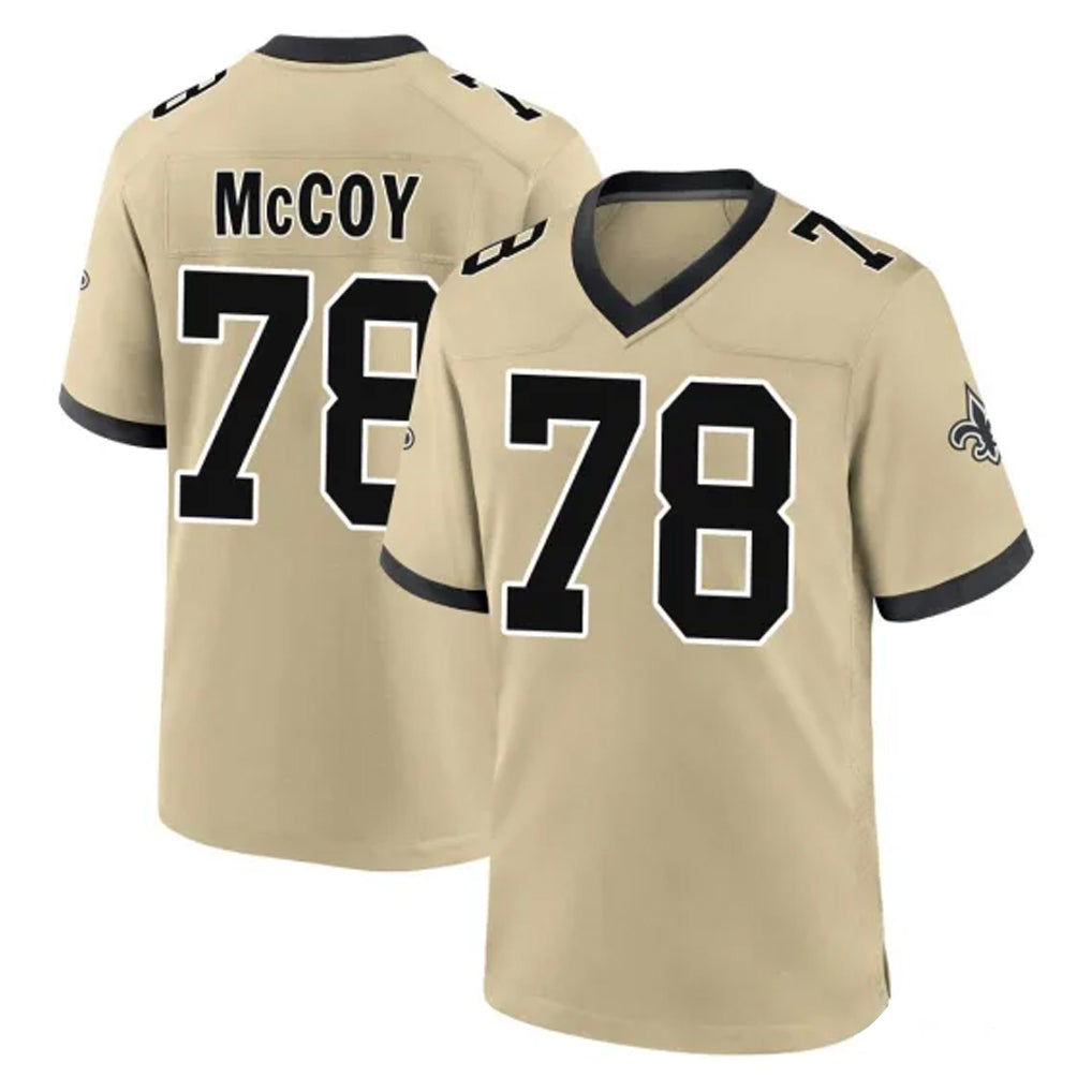 NO.Saints #78 Erik McCoy Player Gold Home Game Ldoa Stitched Jerseys