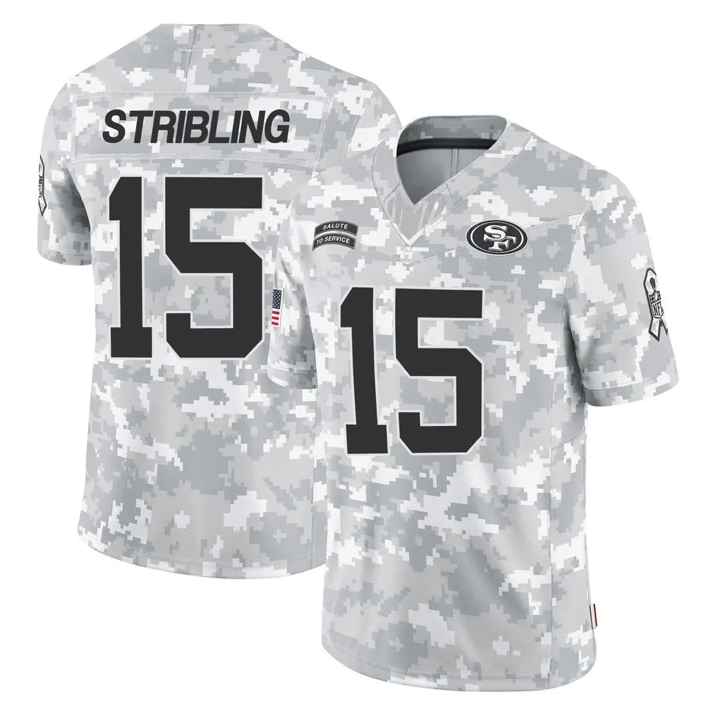 SF.49ers #15 De'Zhaun Stribling Player Arctic Camo Limited Salute To Service Home Game Ldoa Stitched Jerseys