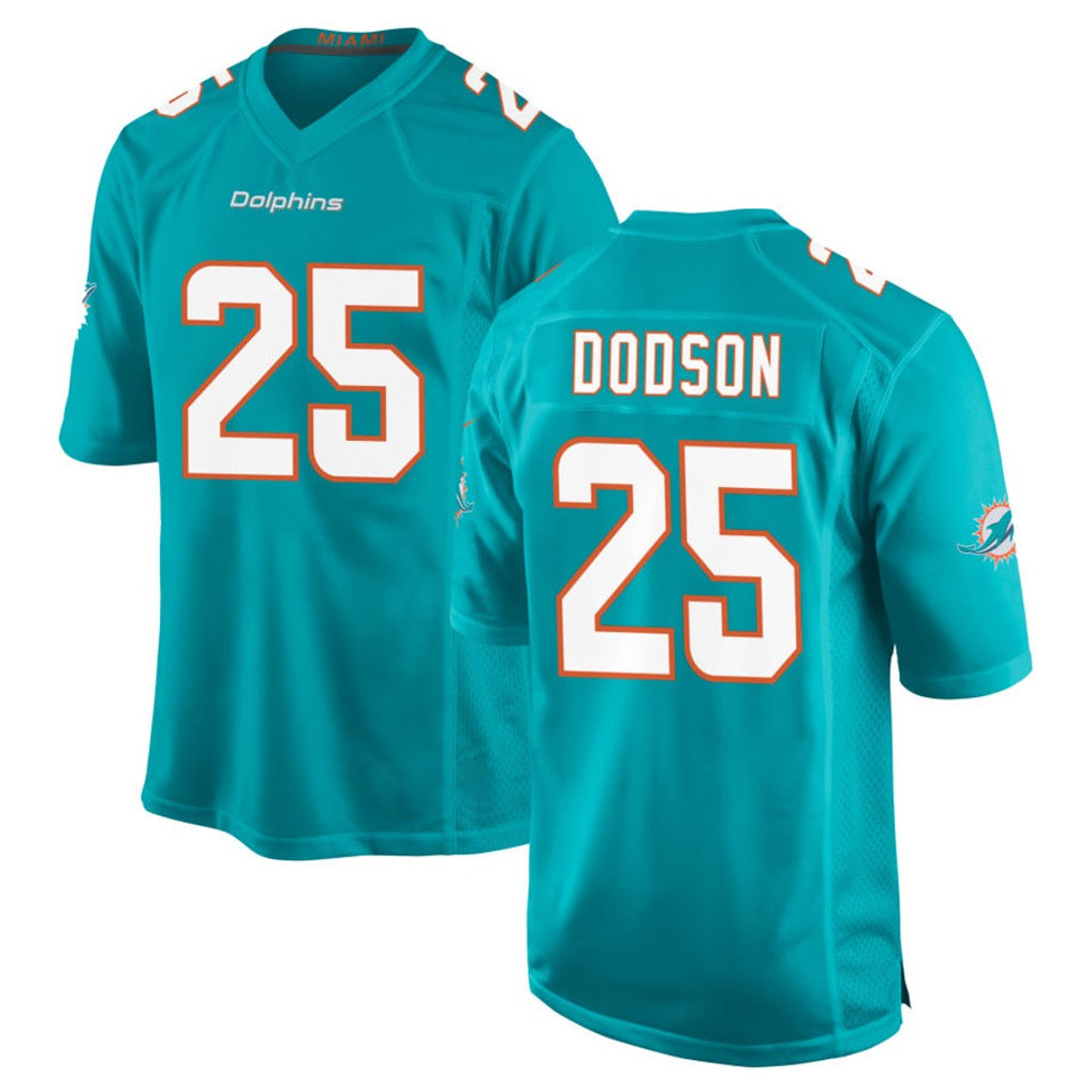 M.Dolphins #25 Tyrel Dodson Player Aqua Home Game Ldoa Stitched Jerseys