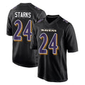 B.Ravens #24 Malaki Starks Player Black Carbon Fashion Home Game Ldoa Stitched Jerseys