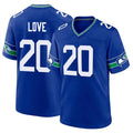 S.Seahawks #20 Julian Love Player Royal Throwback Home Game Ldoa Stitched Jerseys
