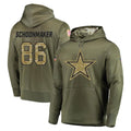 D.Cowboys #86 Luke Schoonmaker Player Olive Salute to Service Pullover Hoodies Home Game Kdoa Stitched Jerseys