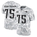 NE.Patriots #75 Alijah Vera-Tucker Player Arctic Camo Salute To Service Limited Game Ldoa Stitched Jerseys
