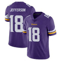 M.Vikings #18 Justin Jefferson Player Purple Limited Vapor Untouchable Home Game Ldoa Stitched Jerseys