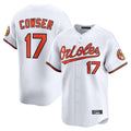 B.Orioles #17 Colton Cowser Player White Limited Home Game Ldoa Stitched Jerseys