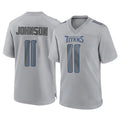 T.Titans #11 Jermaine Johnson II Player Gray Atmosphere Fashion Home Game Ldoa Stitched Jerseys