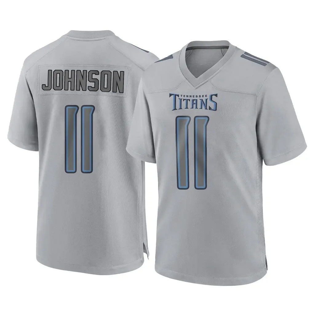 T.Titans #11 Jermaine Johnson II Player Gray Atmosphere Fashion Home Game Ldoa Stitched Jerseys