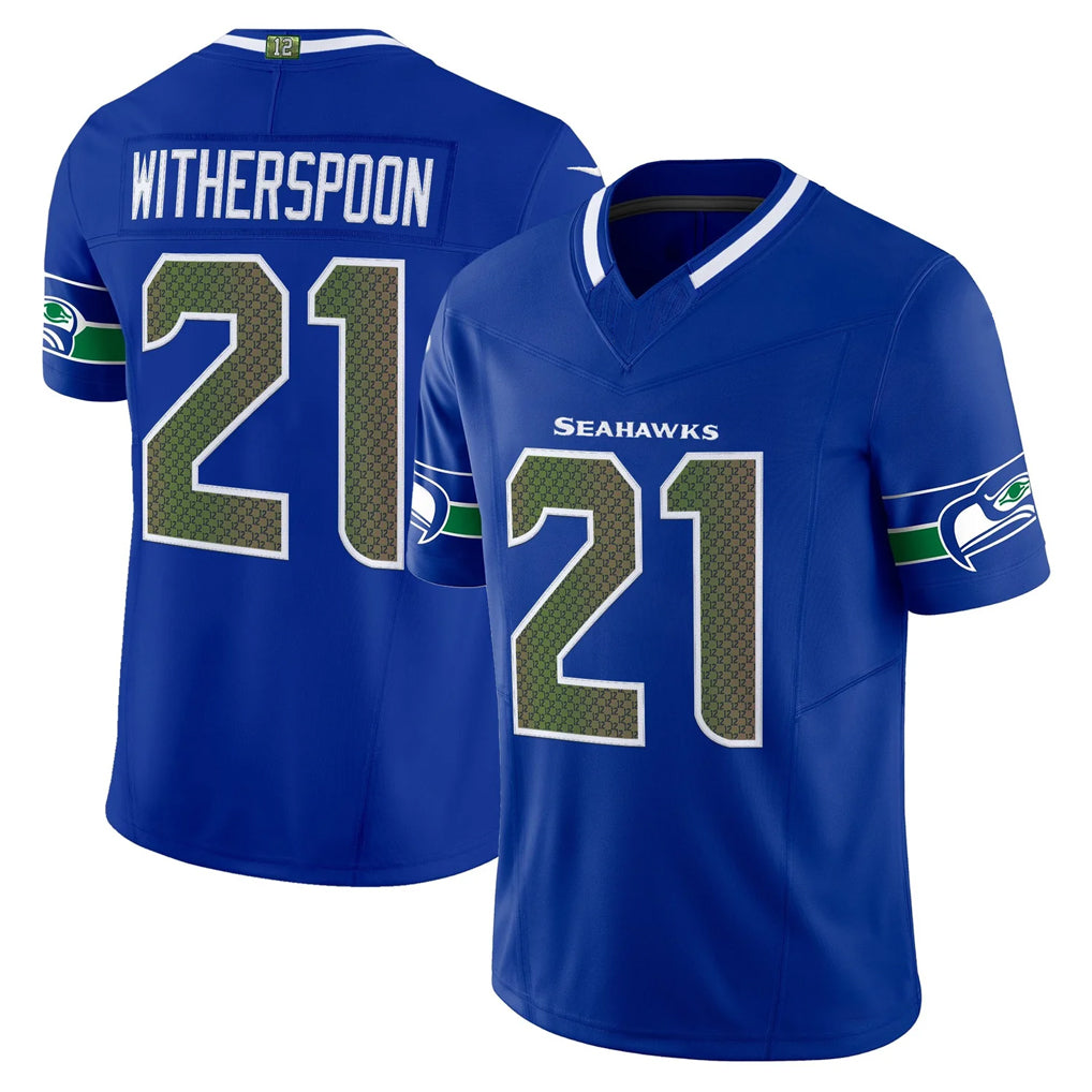 S.Seahawks #21 Devon Witherspoon Player Royal Rivalries Vapor Limited Home Game Ldoa Stitched Jerseys