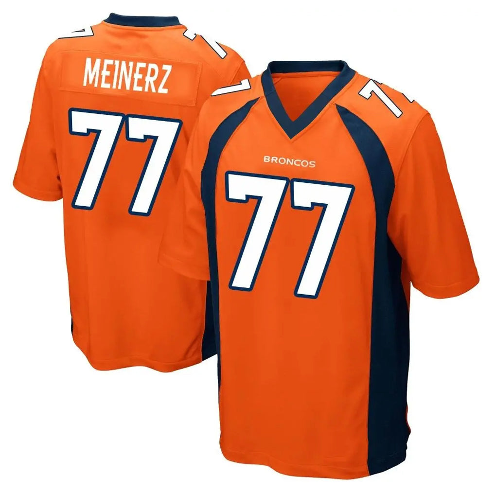 D.Broncos #77 Quinn Meinerz Player Orange Color Home Game Ldoa Stitched Jerseys