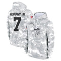 M.Vikings #7 Byron Murphy Jr. Player Arctic Camo Salute to Service Pullover Hoodies Limited Game Ldoa Stitched Jerseys