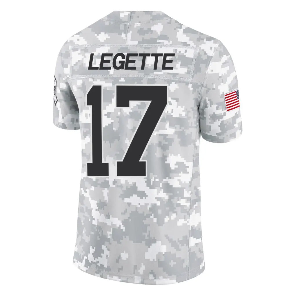 C.Panthers #17 Xavier Legette Player Arctic Camo Salute to Service Limited Game Ddoa Ldoa Stitched Jerseys