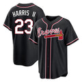A.Braves #23 Michael Harris II Player Black Fashion Out Game Ldoa Stitched Jerseys