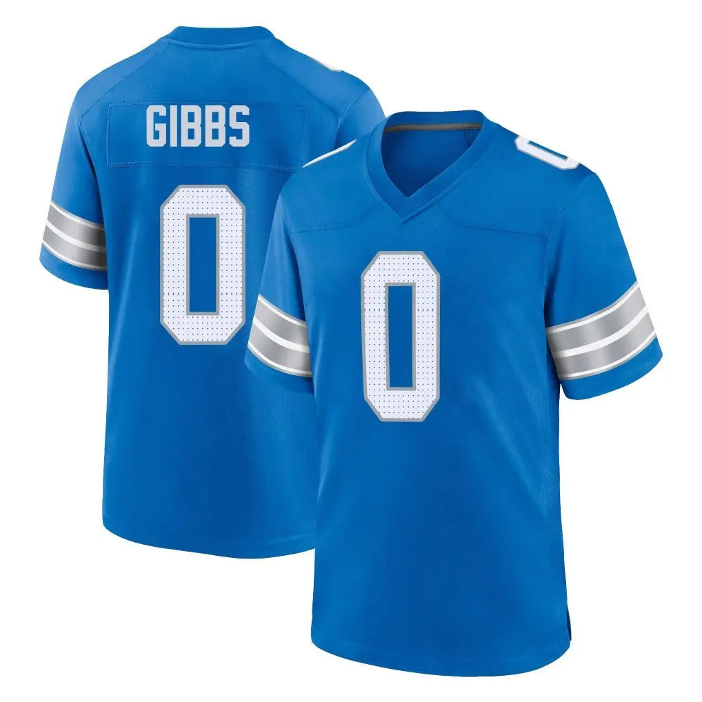D.Lions #0 Jahmyr Gibbs Player Blue Alternate Home Game Ldoa Stitched Jerseys