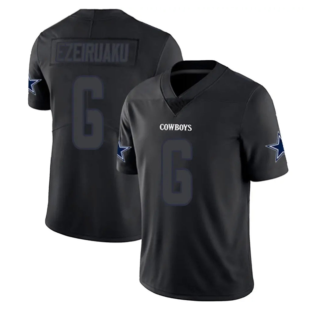 D.Cowboys #6 Donovan Ezeiruaku Player Black Impact Limited Home Game Kdoa Stitched Jerseys