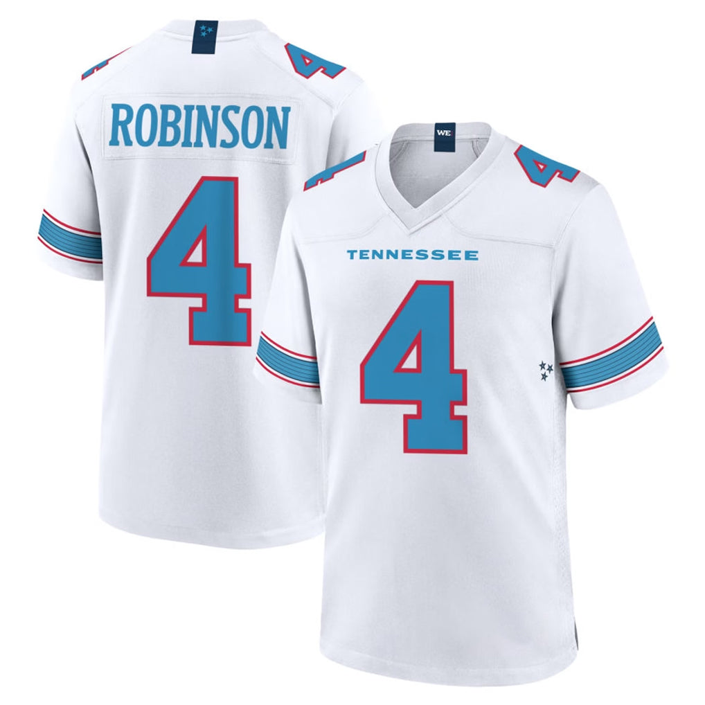 T.Titans #4 Wan'Dale Robinson Player White 2026 Game Home Ldoa Stitched Jerseys