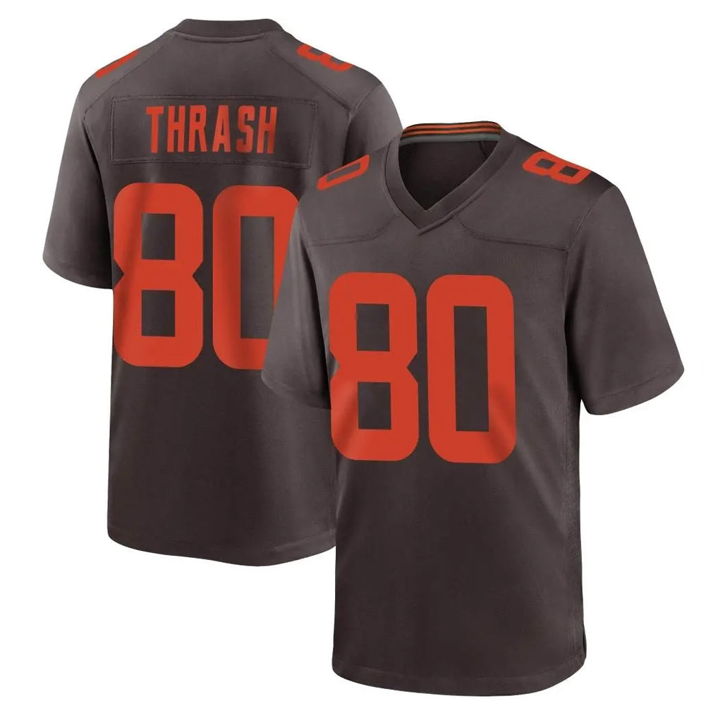 C.Browns #80 Jamari Thrash Player Brown Alternate Home Game Ldoa Stitched Jerseys
