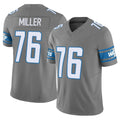 D.Lions #76 Blake Miller Player Gray Vapor F.U.S.E. Limited Home Game Ldoa Stitched Jerseys