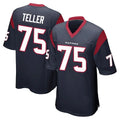 H.Texans #75 Wyatt Teller Player Navy Home Game Ldoa Stitched Jerseys