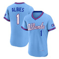 A.Braves #1 Ozzie Albies Player Powder Blue 2026 City Connect T-shirt Limited Elite Home Game Ldoa Stitched Jerseys