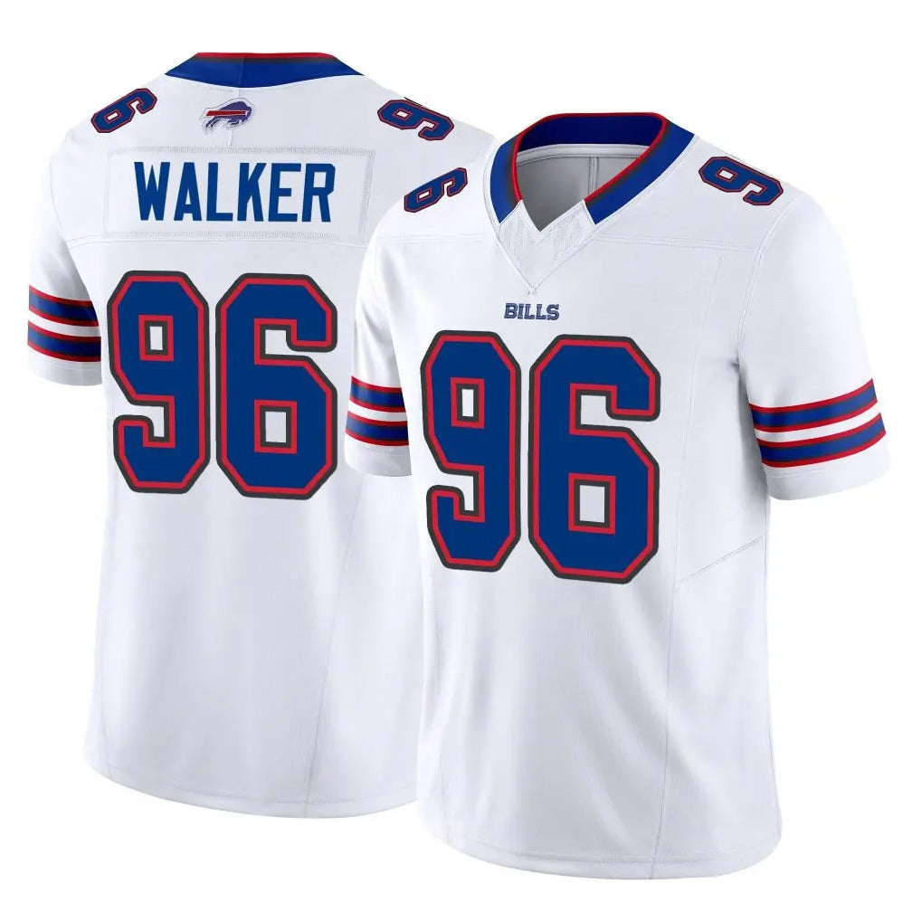 B.Bills #96 Deone Walker Player White Vapor F.U.S.E. Jersey Limited Home Game Ldoa Stitched Jerseys