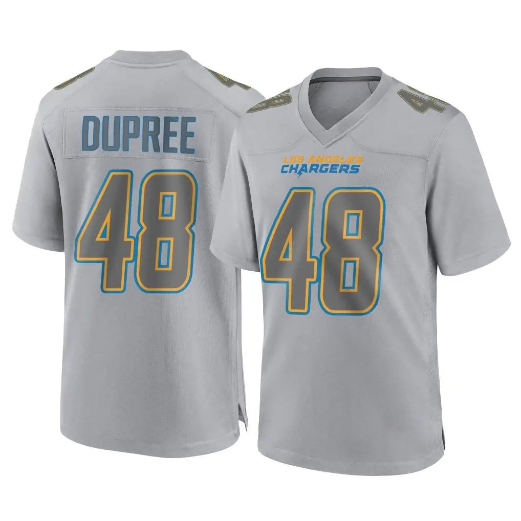LA.Chargers #48 Bud Dupree Player Gray Atmosphere Fashion Home Game Ldoa Stitched Jerseys