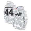 B.Bills #44 Joe Andreessen Player Arctic Camo Salute to Service Hoodies Limited Ldoa Stitched Jerseys