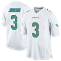 M.Dolphins #3 Chris Johnson Player White Home Game Ldoa Stitched Jerseys