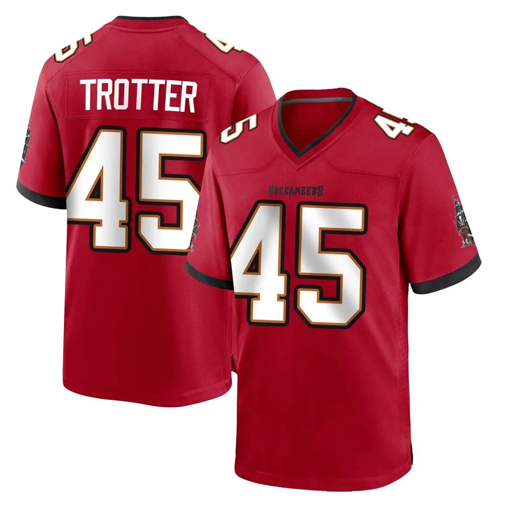 TB.Buccaneers #45 Josiah Trotte Player Red Home Game Ldoa Stitched Jerseys